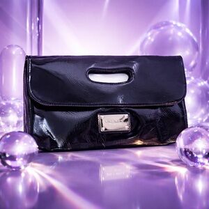 Nine West Glossy Black Clutch
